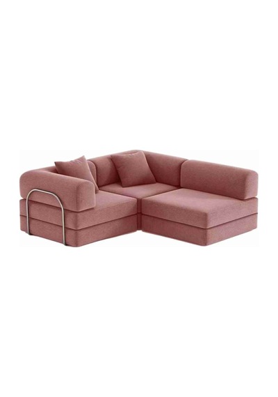 Nera L Koltuk Modern Ve Şık - Ergonomik Ve Konforlu Tasarım - Pufidik Koltuk Pembe