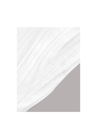 Hımmelduf Elastanlı Halıter Yaka Crop Dekolteli Bluz Beyaz