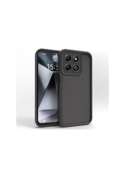 Fibaks Realme 11 4G Uyumlu Kılıf Kamera Korumalı Yumuşak Dokulu Darbe Emici Siyah Silikon Kapak