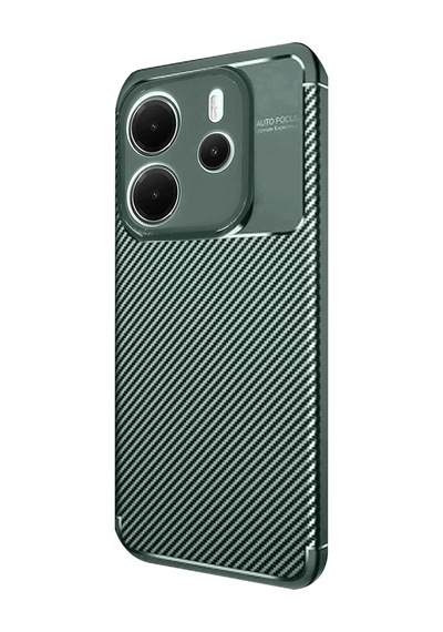 Newface Xiaomi Redmi Note 14 4g Kılıf Auto Focus Karbon Kapak - Koyu Yeşil