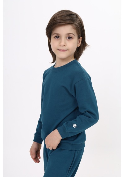 Toontoy Kids Toontoy Erkek Çocuk Relax Fit Bisiklet Yaka Hafif Düşük Omuz Baskılı Sweatshirt - 2 İplik Petrol Mavi Toontoy Kids Toontoy Erkek Çocuk Relax Fit Bisiklet Yaka Hafif Düşük Omuz Baskılı Sweatshirt - 2 İplik Petrol Mavi