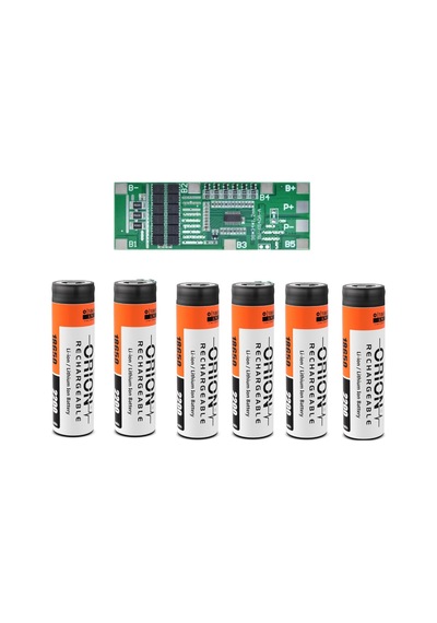 6 Adet Orion Li-ion Şarjlı Pil Ve 6s 40a Bms.