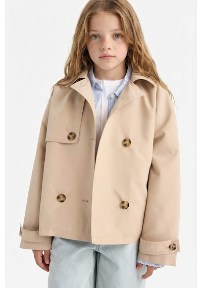 Defacto Kız Çocuk Regular Fit Trençkot D6938a825aubg387 Bej