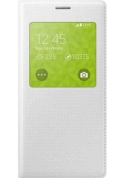 Galaxy S5 Mini İle Uyumlu Kılıf S View Beyaz Ef-cg800bhegww