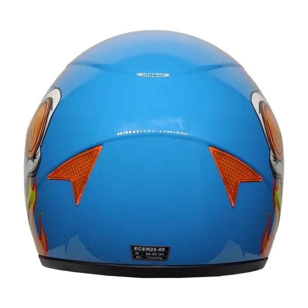 Skull Mavi Çocuk Kaskı Pro Helmets Sy118 Full Face Çocuk Kaskı 48cm Skull Mavi