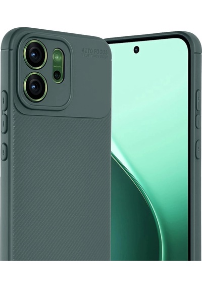 Oppo Reno 14f Auto Focus Karbon Kapak - Koyu Yeşil