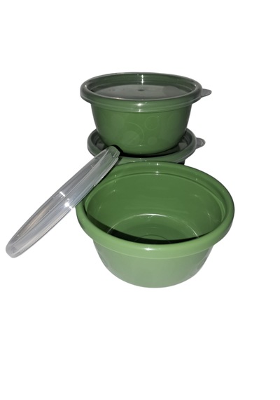 Tick Tock Hava Sızdırmaz Saklama Kabı Yeşil 3'lü Set 3 x 250 ML Yeşil