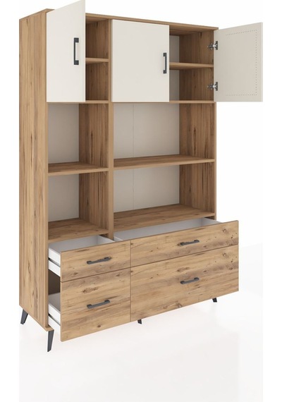 Hyperion Dolap 8 Raflı 4 Çekmeceli 3 Kapaklı 132x44x195 Çam-aytaşı/çam Aytası/atlas Çam Hyperion Dolap 8 Raflı 4 Çekmeceli 3 Kapaklı 132x44x195 Çam-aytaşı/çam Aytası/atlas Çam