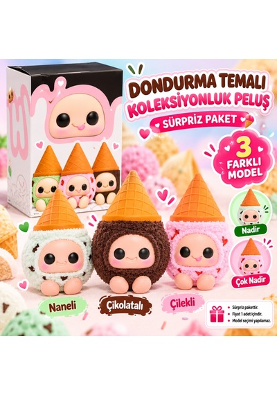 Dondurma Peluşu Sürpriz Paket Turuncu