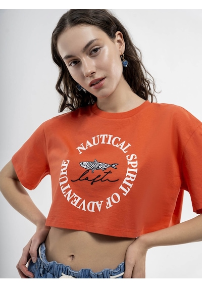 Loft Kadın T-shirt Mercan Lf2035323 24yp69000215 P6959