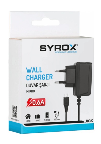 Syrox Syx-j03k Mıcro Travel Sarj Cıhazı