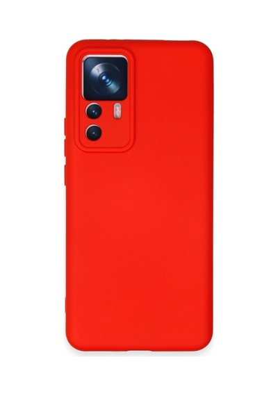 Xiaomi Mi 12t Pro Kılıf Nano İçi Kadife Silikon - Kırmızı -