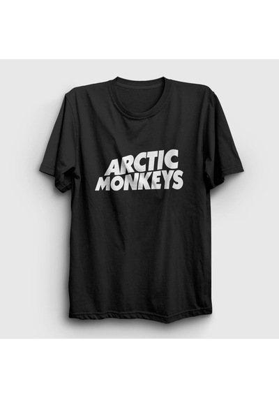 Presmono Unisex Logo Arctic Monkeys T-shirt Siyah