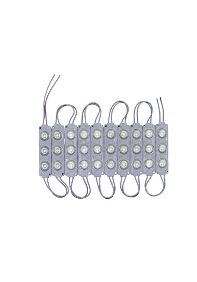 3 Lü Led Işık Beyaz 1 Paket 10 Adet-2896 Beyaz
