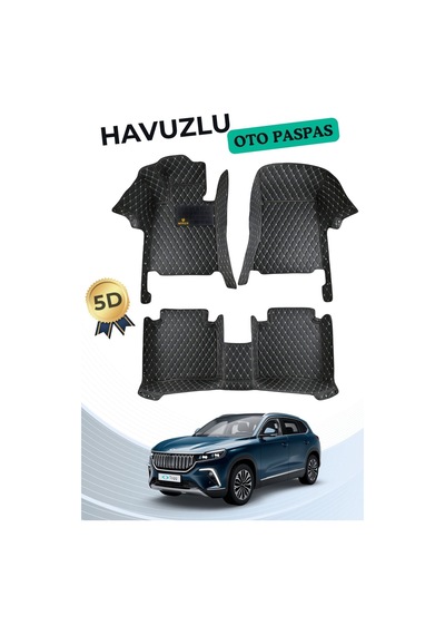 Miren Togg T10x 2023 Uyumlu 5d Havuzlu Suni Deri Oto Paspas