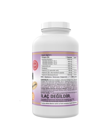 1000 Mg Tip 1 - 2 - 3 Glutatyon Vitamin C - E 300 Tablet