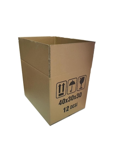 12 Desi Çift Oluklu Karton Koli 40x30x30 Cm 10 Adet 1000 Adet