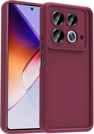 İnfinix Note 40 4g Kılıf Kamera Korumalı Zore Ananas Kapak Mürdüm