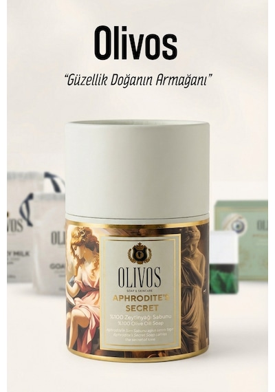 Olivos Aphrodite S Secret El Yapımı %100 Zeytinyağlı Katı Sabun Premium Tasarım Kutu 2 100 G Çiçek