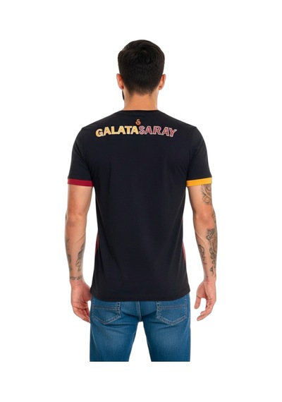 Gsstore Galatasaray Lisanslı Unisex Siyah Arma T-shirt Bayrak Hediyeli Siyah