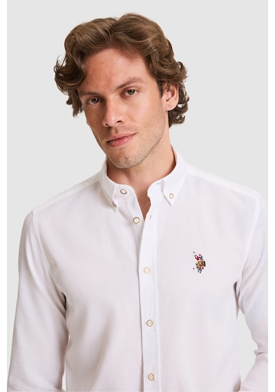 U.s. Polo Assn. Erkek Beyaz Gömlek Basic 50322343-vr013