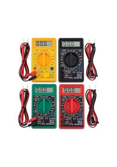 Dijital Multimetre, Taşınabilir Elektrik Ölçüm Aleti, Lcd Ekran, Güvenlik Sigortalı