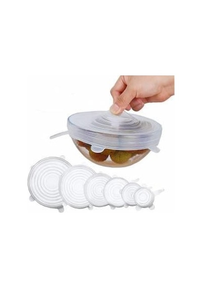 Gıda Koruma Sistemi 6Lı Set Şeffaf Silikon Streç Kapak Tencere Ta N1115451