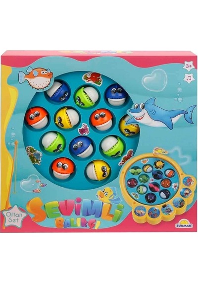 Mey İthalat 2363 Hareketli Ve Sesli Balık Tutma Oyun Seti
