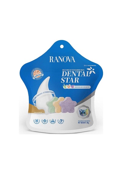 Nova Kediler İçin Dondurularak Kurutulmuş Karışık Dental Ödül Havuç Arpa Çimi Mor Tatlı Patates Aromalı 36 Gr