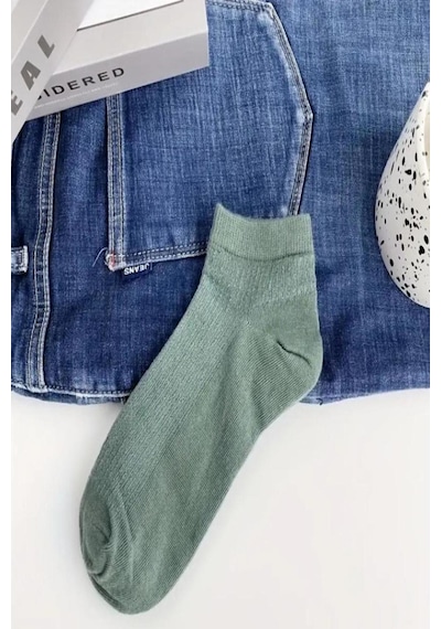 Ozzy Socks 6 Çift Pamuklu Çizgili Derbili Patik Çorap Çok Renkli Konfor Seti Çok Renkli