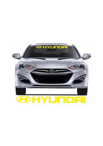 Hyundai Ön Cam Araba Sticker Yapıştırma 30 Cm En