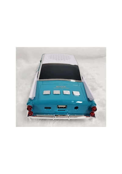 Nostaljik Araba Şeklinde Bluetooth Speaker Şarjlı Led Işıklı Kablosuz Hoparlör Fm Radyo Sd Kart Usb