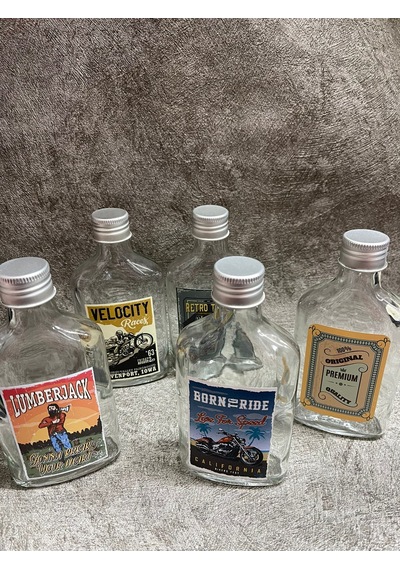 Coldbrew Şişesi 5 Adet Retro Etiketli
