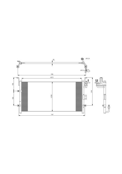 KLIMA RADYATORU SONATA 98= 725x335x16 97606-38003  CHY638016