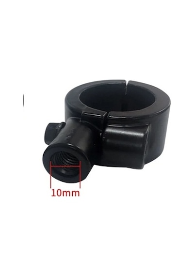 Motosiklet Ayna Takma Kelepçesi 10 Mm Düz Diş Ayna Braketi 2 Ad