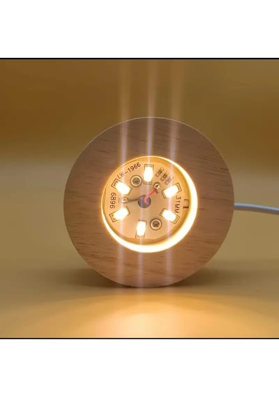 Mr 3d Kristal Cam Küre, Ahşap Soketli Gece Lambası,led, Sevgiliye Hediye, Noel, Öğretmenler Gün