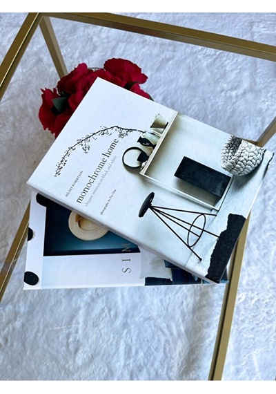 2'li Simplicity/monochrome Dekoratif Kitap Kutu