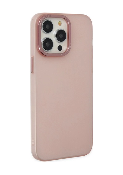 Ilkeshop Newface iPhone Uyumlu 13 Pro Max Kılıf Modos Metal Kapak - Pembe