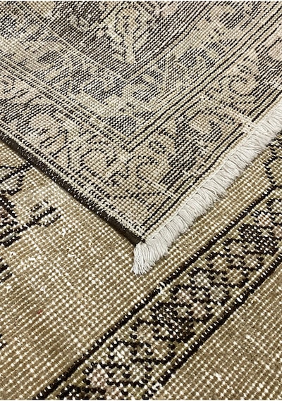 Bohem Stil Vintage Halı Özel Tasarım Anadolu Koleksiyonu Doğal Halı Kahverengi