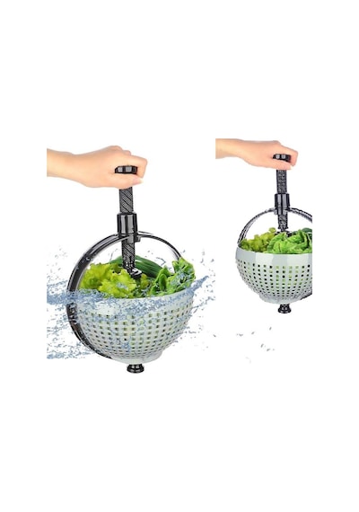 Hızlı Salata Kurutucu Süzgeç- Dönerli Süzgeç Dev Boy Çok Renkli