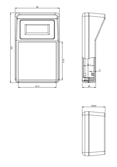 Plastik Elektronik Proje Kutusu Devre Prototip Güç Kaynağı Amfi Öğrenci Projesi150mm X 95mm X 49.5mm