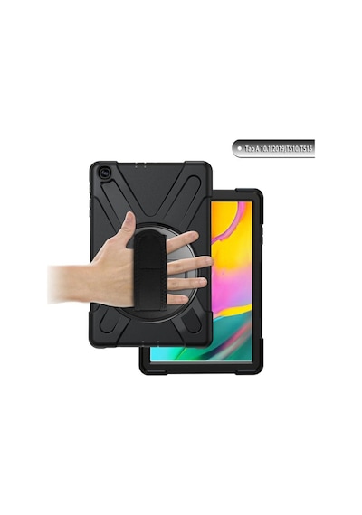 Samsung Galaxy Uyumlu   T510 Tab A 10.1 Kılıf Amazing Tablet Kapak - Siyah