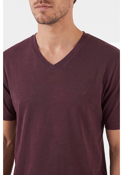 Buratti Pamuklu Regular Fit V Yaka T Shirt Erkek T Shirt 5902719 Vişne
