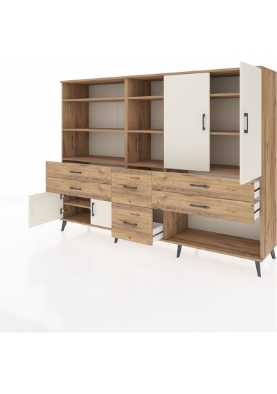 Hyperion Dolap 10 Raflı 6 Çekmeceli 4 Kapaklı 220x44x163 Çam-ayta Çam-aytaşı/çam Hyperion Dolap 10 Raflı 6 Çekmeceli 4 Kapaklı 220x44x163 Çam-ayta Çam-aytaşı/çam