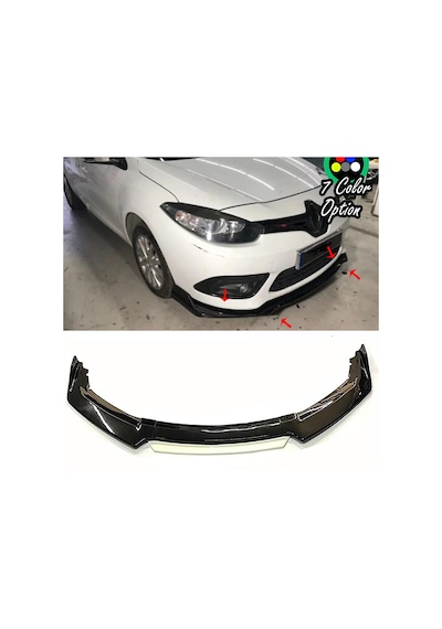 Renault Fluence Beyaz Renkli Ön Lip 4 Prç P.siyah Abs 2009 - 2016