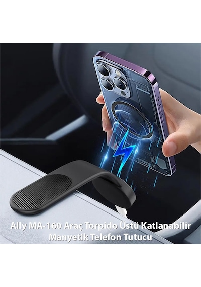 Ally Ma-160 Araç Torpido Üstü Katlanabilir Manyetik Telefon Tutu