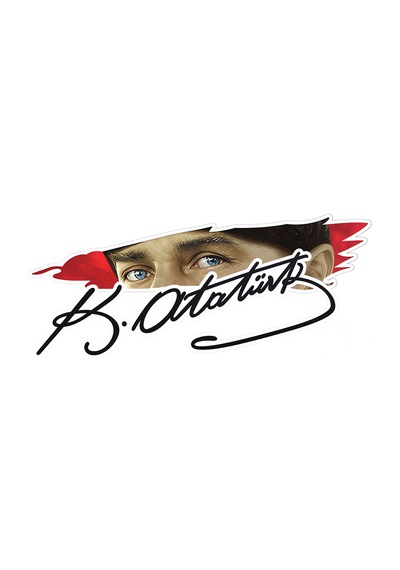 Mustafa Kemal Atatürk 20x8 Cm Araba Karavan Renkli Baskı Baskes Sticker Bsks29