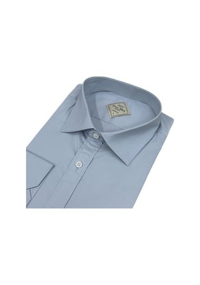 Linen Keten Klasik  Cotton Uzun Kollu Terletmeyen Mavi Gömlek Slim Fit Açık Mavi