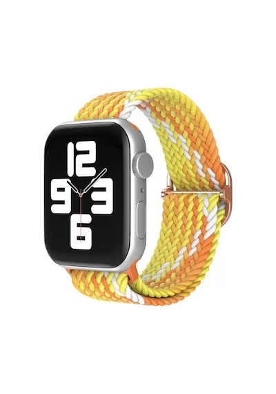 Newface Apple Watch Uyumlu 42mm Star Kordon - Turuncu-sarı