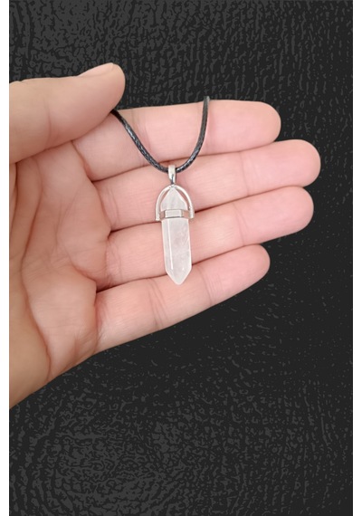 Kristal Kuvars Doğal Taş Kolye Değerli Taş Kolye Çivi Kesim Kolye Deri İpli Kolye 56 Cm Deri İpli Kolye 56 Cm Kristal Kuvars Doğal Taş Kolye Değerli Taş Kolye Çivi Kesim Kolye Deri İpli Kolye 56 Cm Deri İpli Kolye 56 Cm